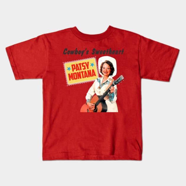 Pasty Montana - Cowboy's Sweetheart Kids T-Shirt by darklordpug